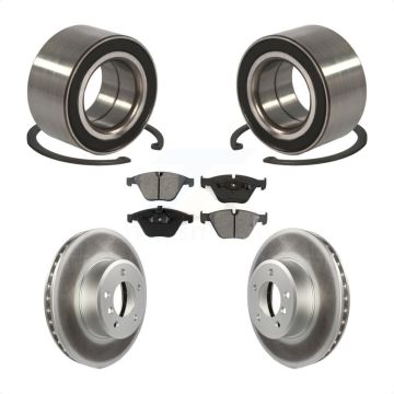 Front Wheel Bearing Coated Brake Rotor Pad Kit For BMW 530xi 528i xDrive 535i 535xi 528xi KBB-101705