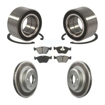 Front Wheel Bearing Coated Disc Brake Rotors And Pads Kit For 2004-2010 BMW X3 KBB-101706