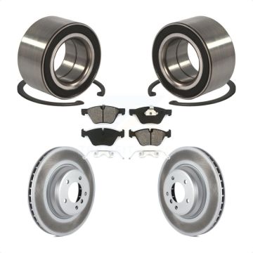 Front Wheel Bearing Coated Disc Brake Rotor And Semi-Metallic Pads Kit For 2007 BMW 335xi KBB-101708