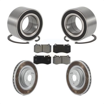 Front Wheel Bearing Coated Disc Brake Rotors And Pads Kit For 2009 Mercedes-Benz S450 KBB-101715