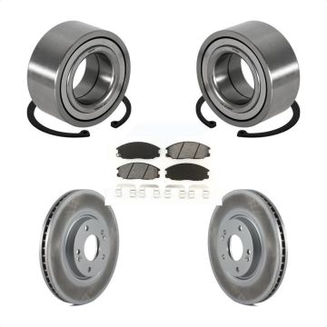 Front Wheel Bearing Coated Disc Brake Rotors And Pads Kit For 2004-2006 Kia Amanti KBB-101716