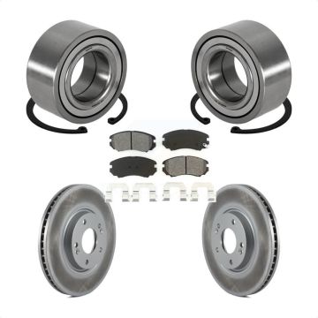 Front Wheel Bearing Coated Disc Brake Rotors And Pads Kit For Hyundai Azera Kia Amanti KBB-101717