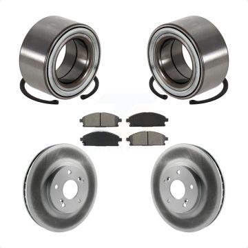 Front Wheel Bearing Coated Disc Brake Rotors And Pads Kit For 2003-2006 Acura MDX KBB-101718