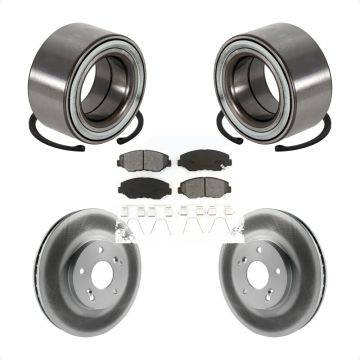Front Wheel Bearing Coated Disc Brake Rotors And Pads Kit For 2005-2008 Honda Pilot KBB-101719