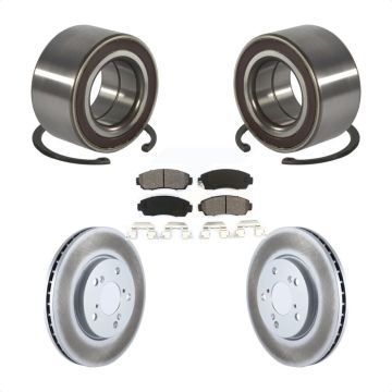 Front Wheel Bearing Coated Disc Brake Rotors And Pads Kit For 2005-2010 Honda Odyssey KBB-101720