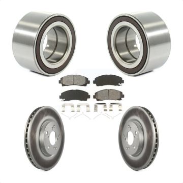 Front Wheel Bearing Coated Disc Brake Rotors And Pads Kit For 2006-2014 Honda Ridgeline KBB-101721
