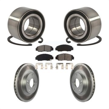 Front Wheel Bearing Coated Brake Rotor And Pad Kit For 2006-2010 Honda Civic GX with 1.8L KBB-101726