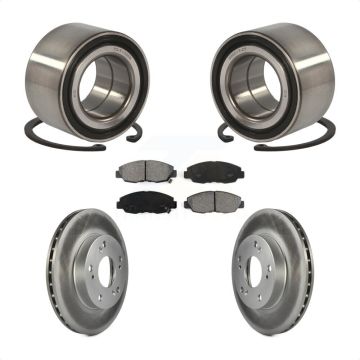 Front Wheel Bearing Coated Disc Brake Rotors And Semi-Metallic Pads Kit For Honda Civic KBB-101728