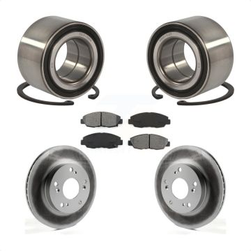 Front Wheel Bearing Coated Disc Brake Rotors And Semi-Metallic Pads Kit For Honda Civic KBB-101731