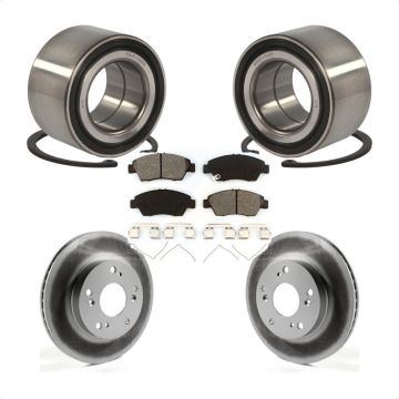Front Wheel Bearing Coated Disc Brake Rotors And Pads Kit For Honda Civic Acura ILX KBB-101733