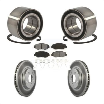 Front Wheel Bearing Coated Disc Brake Rotors And Semi-Metallic Pads Kit For Honda Civic KBB-101735