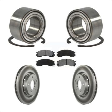 Front Wheel Bearing Coated Disc Brake Rotor Pads Kit For Mitsubishi Outlander PHEV Lancer KBB-101741