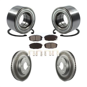 Front Wheel Bearing Coated Disc Brake Rotor And Semi-Metallic Pad Kit For Hyundai Elantra KBB-101748