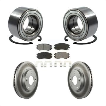 Front Wheel Bearing Coated Disc Brake Rotors And Pads Kit For 2012-2013 Kia Soul KBB-101749