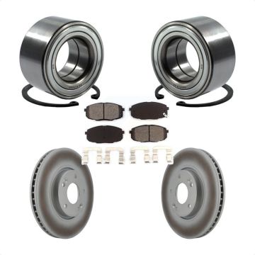 Front Wheel Bearing Coated Disc Brake Rotors And Pads Kit For Kia Forte Koup Forte5 KBB-101750