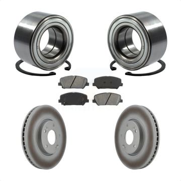 Front Wheel Bearing Coat Brake Rotor Pads Kit For 2013-2015 Hyundai Veloster Turbocharged KBB-101751