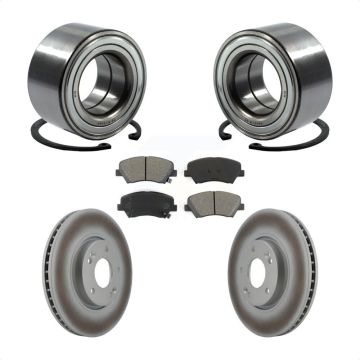 Front Wheel Bearing Coat Brake Rotor Pads Kit For 14 Kia Forte SX With 15" Factory Wheels KBB-101752
