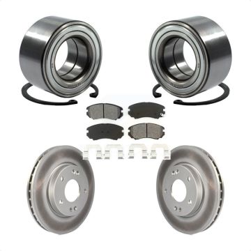 Front Wheel Bearing Coated Disc Brake Rotor And Semi-Metallic Pad Kit For Hyundai Elantra KBB-101753