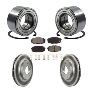 Front Wheel Bearing Coated Disc Brake Rotors And Pads Kit For Kia Forte Koup Forte5 KBB-101754