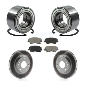 Front Wheel Bearing Coated Brake Rotor Pads Kit For Hyundai Elantra GT Kia Forte Veloster KBB-101760