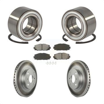 Front Wheel Bearing Coated Disc Brake Rotor And Pad Kit For Toyota Yaris Prius C Scion iQ KBB-101764