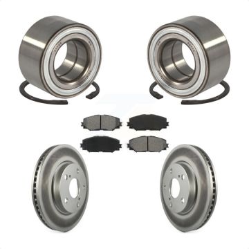 Front Wheel Bearing Coated Disc Brake Rotors And Pads Kit For 2017-2018 Toyota Prius V KBB-101765