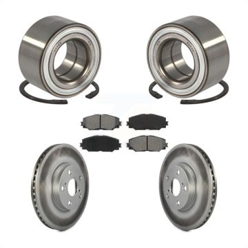 Front Wheel Bearing Coated Disc Brake Rotors And Pads Kit For 2008-2014 Scion xD KBB-101766