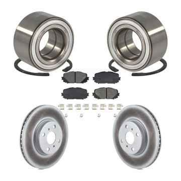 Front Wheel Bearing Coated Disc Brake Rotors And Semi-Metallic Pads Kit For Toyota Yaris KBB-101767