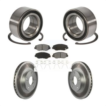 Front Wheel Bearing Coated Disc Brake Rotors And Semi-Metallic Pads Kit For Honda Accord KBB-101768