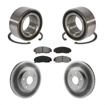 Front Wheel Bearing Coated Disc Brake Rotors And Pads Kit For Honda Accord Acura TSX KBB-101769
