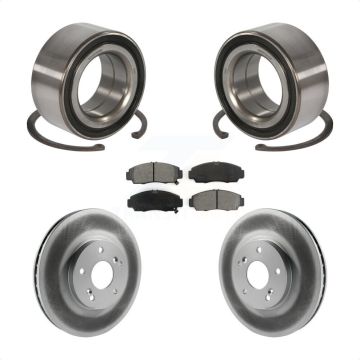 Front Wheel Bearing Coated Disc Brake Rotors And Pads Kit For Honda Accord Acura TSX KBB-101770