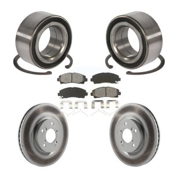 Front Wheel Bearing Coated Disc Brake Rotors And Pads Kit For 2009-2014 Acura TL KBB-101773