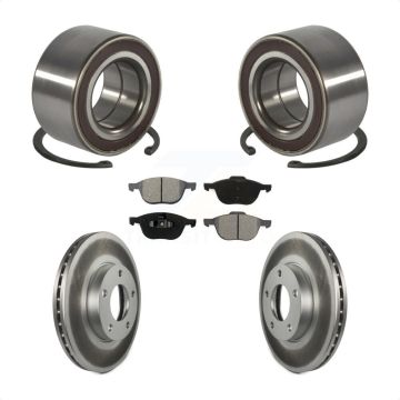 Front Wheel Bearing Coated Disc Brake Rotors And Semi-Metallic Pads Kit For Mazda 3 Sport KBB-101775