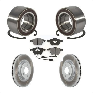 Front Wheel Bearing Coated Disc Brake Rotors And Semi-Metallic Pads Kit For Mazda 3 KBB-101776