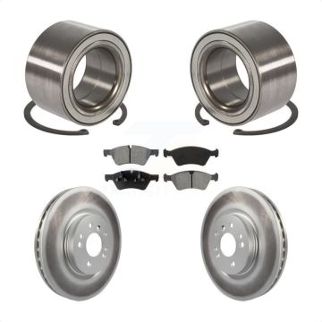 Front Wheel Bearing Coated Disc Brake Rotor And Pad Kit For 2010-2011 Mercedes-Benz ML450 KBB-101778