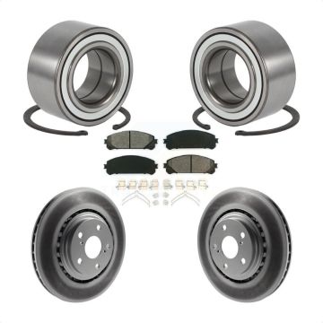 Front Wheel Bearing Coated Brake Rotor & Pad Kit For Toyota Highlander Sienna Lexus RX350 KBB-101780