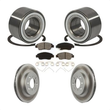 Front Wheel Bearing Coated Disc Brake Rotors And Semi-Metallic Pads Kit For Honda Fit KBB-101785