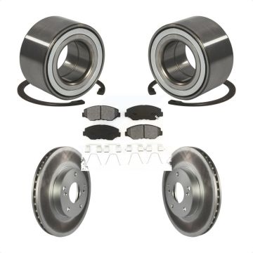 Front Wheel Bearing Coated Disc Brake Rotor And Semi-Metallic Pad Kit For 2016 Honda CR-Z KBB-101786