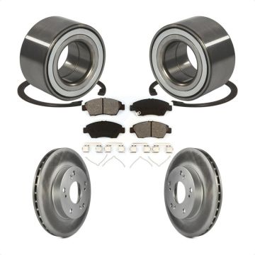 Front Wheel Bearing Coated Disc Brake Rotors And Pads Kit For 2011-2015 Honda CR-Z KBB-101787