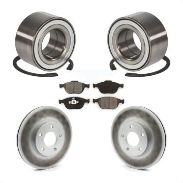 Front Wheel Bearing Coated Disc Brake Rotor & Pads Kit For 2010-2013 Ford Transit Connect KBB-101789