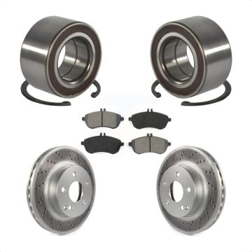 Front Wheel Bearing Coated Disc Brake Rotors And Pads Kit For Mercedes-Benz C300 KBB-101793