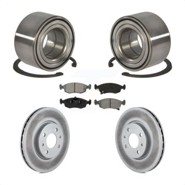 Front Wheel Bearing Coated Disc Brake Rotors And Semi-Metallic Pads Kit For Fiat 500 KBB-101808