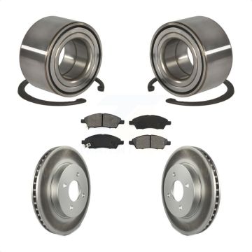 Front Wheel Bearing Coated Disc Brake Rotors And Pads Kit For Nissan Micra Versa Note KBB-101809