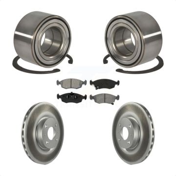 Front Wheel Bearing Coated Disc Brake Rotors And Semi-Metallic Pads Kit For Fiat 500 KBB-101810