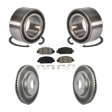 Front Wheel Bearing Coated Disc Brake Rotors And Semi-Metallic Pads Kit For Honda Accord KBB-101823