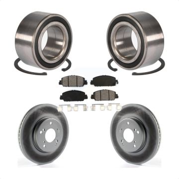 Front Wheel Bearing Coated Disc Brake Rotors And Semi-Metallic Pads Kit For Honda Accord KBB-101824