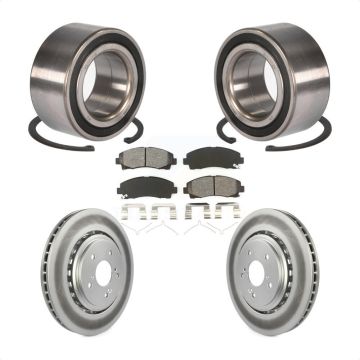 Front Wheel Bearing Coated Disc Brake Rotors And Pads Kit For 2015-2020 Acura TLX KBB-101825