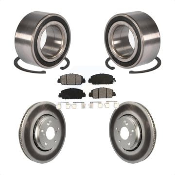 Front Wheel Bearing Coated Disc Brake Rotors And Semi-Metallic Pads Kit For Honda Accord KBB-101826