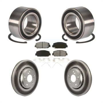 Front Wheel Bearing Coated Disc Brake Rotors And Semi-Metallic Pads Kit For Honda Accord KBB-101827