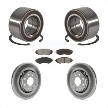 Front Wheel Bearing Coated Disc Brake Rotor And Pads Kit For 2014-2016 Chevrolet Spark EV KBB-101828